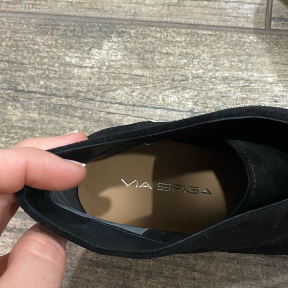 Via Spiga black suede wedge booties. Never worn - Picture 5 of 5